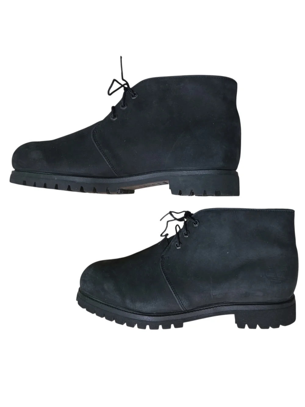 Timberland Mens Black Chukka Boots with Lug Sole Size 13W